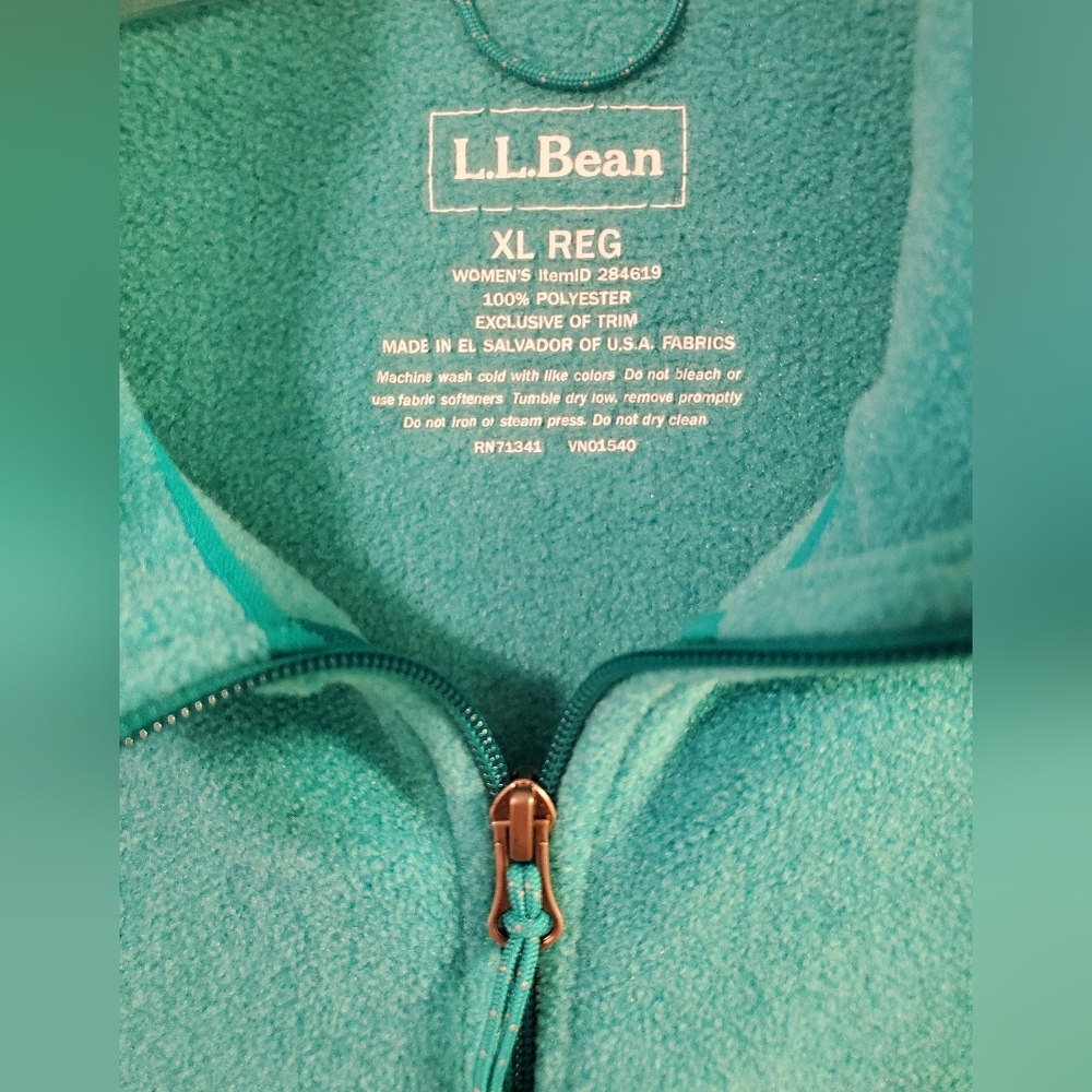 LL Bean Fleece Jacket XL - Picture 4 of 6